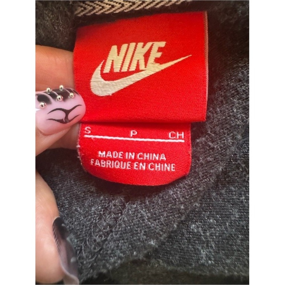 Nike‎ Womens Full Zip Hoodie Charcoal Heather Grey Lightweight Jersey Size Small - Picture 8 of 12